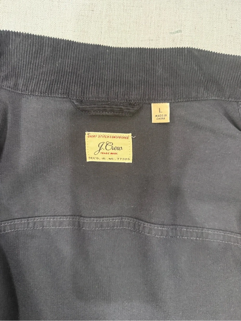 J. Crew Men’s Black Corduroy Trucker Jacket